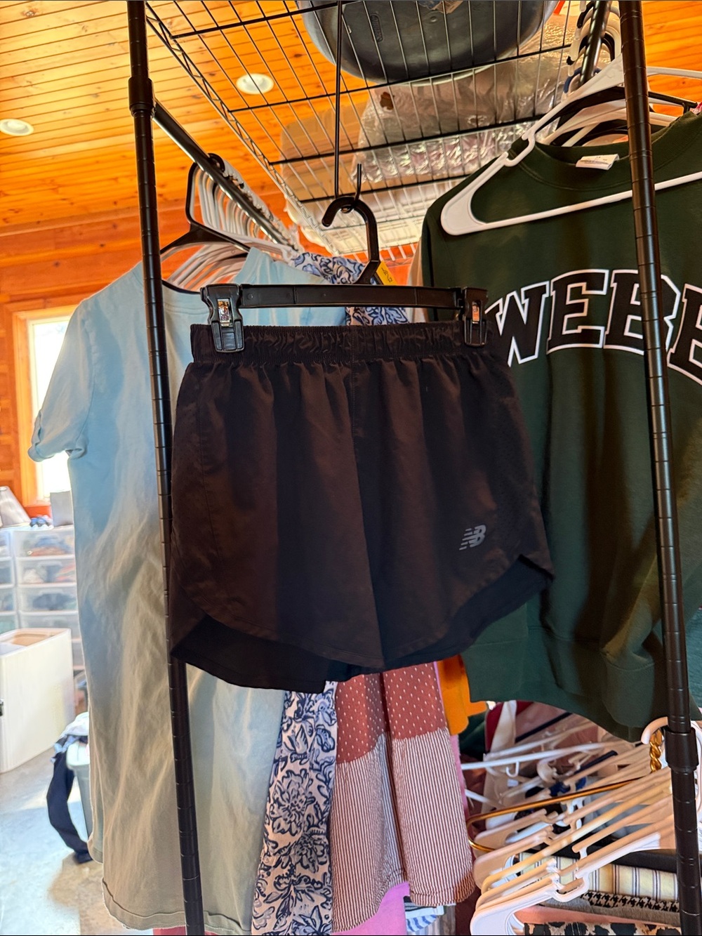 New Balance Black Women's Athletic Shorts with Elastic Waist